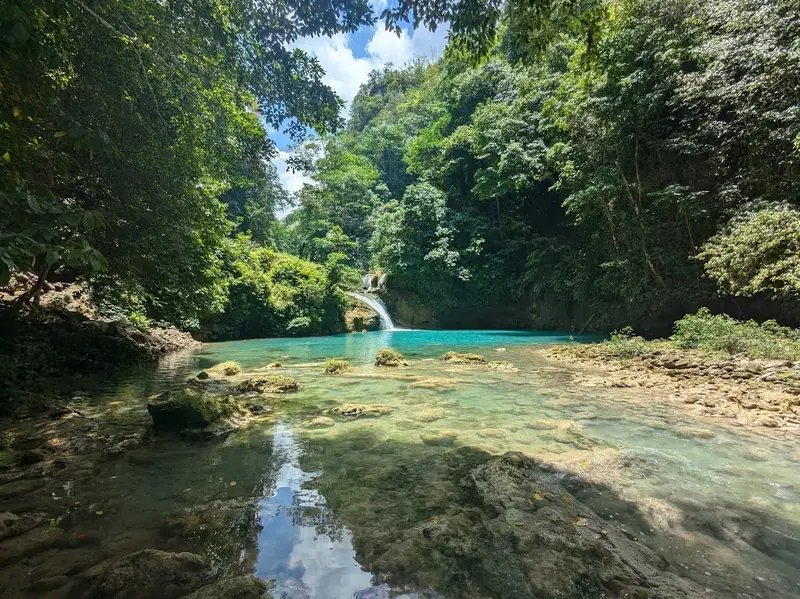 Waterfall in Sumba's jungle